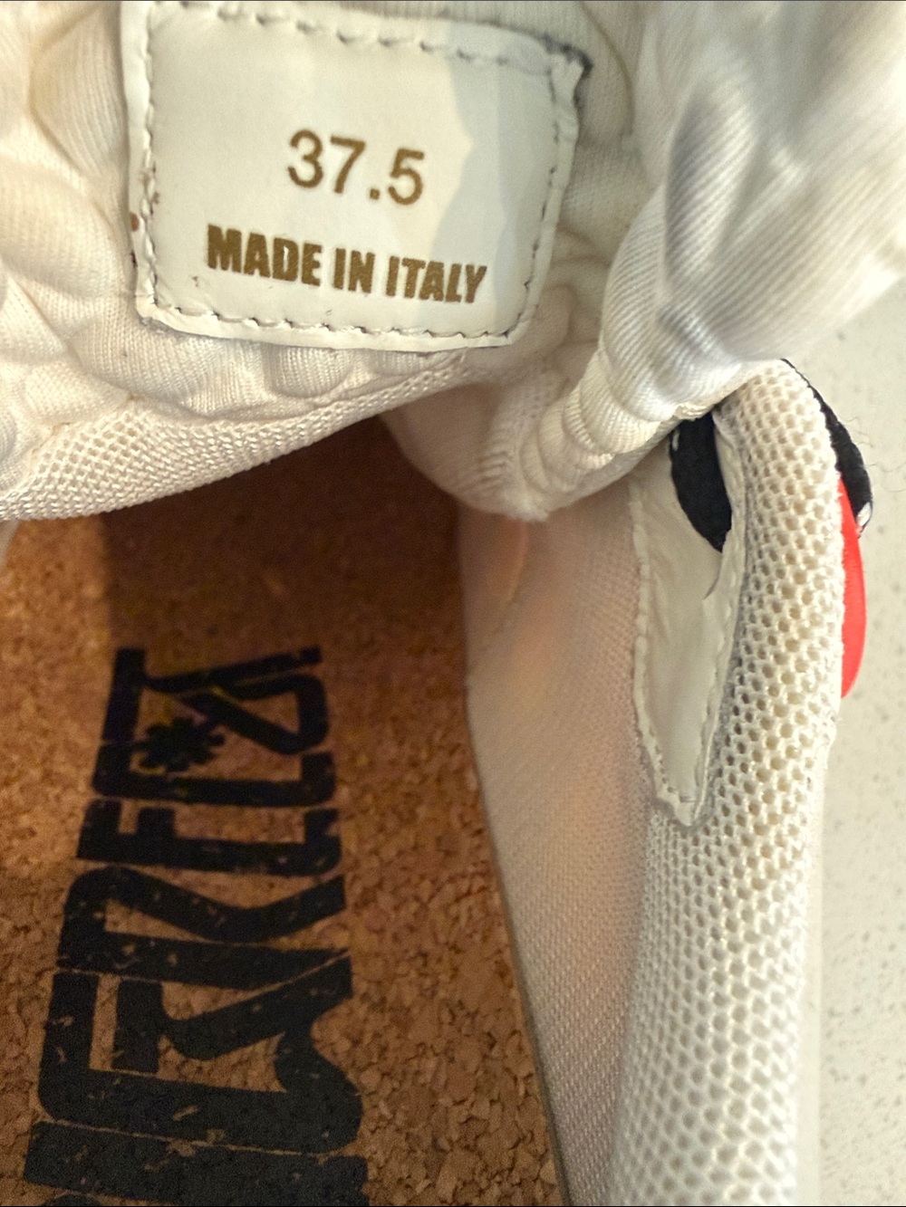 Authentic Versace White, Pink & Black Logo Trail Sneakers - Picture 5 of 5
